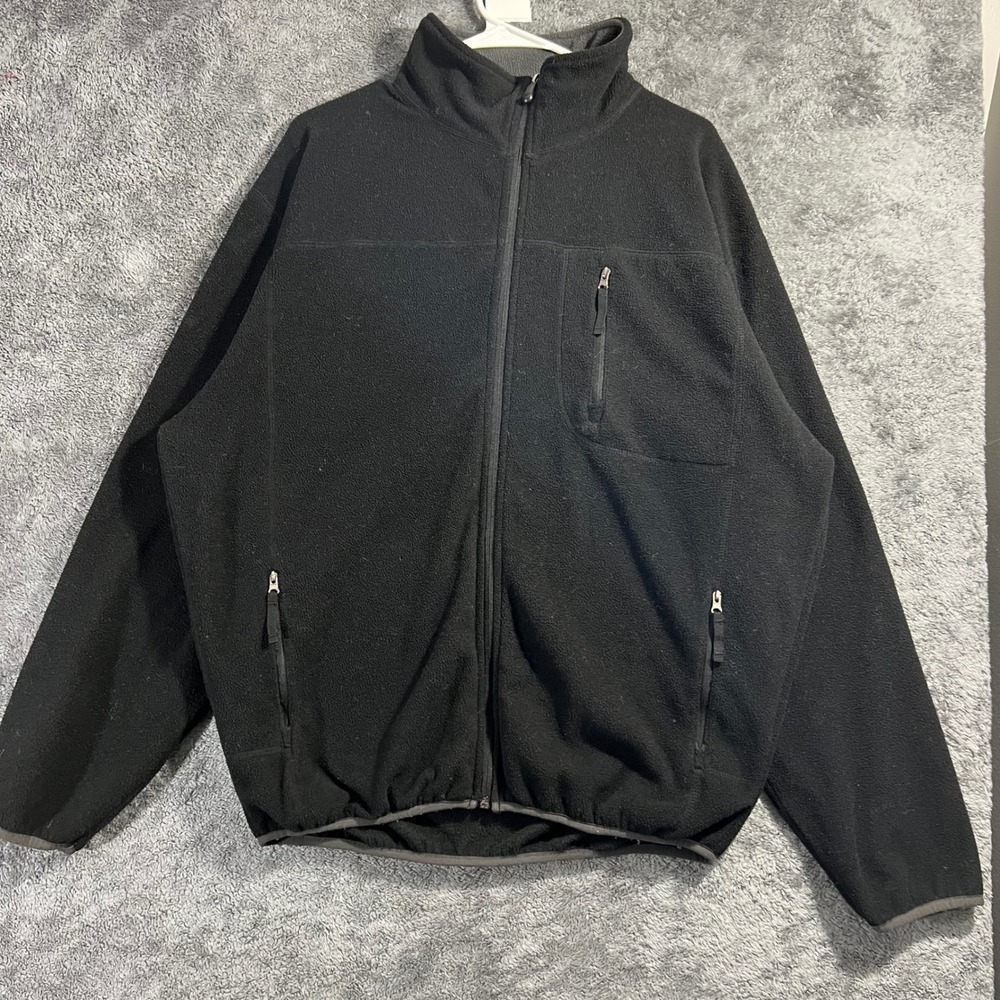 10,000 ft Above Sea Level Mens Fleece Jacket Full Zip Black Large RN 87706